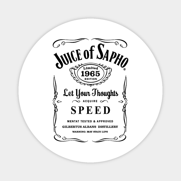 Juice of Sapho (Black) Magnet by Miskatonic Designs